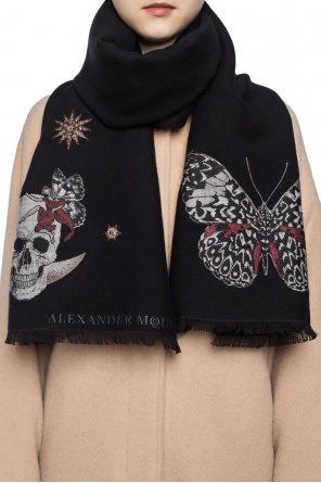Scarf with an embroidered pattern and logo, zdjęcie 2 Scarf with an embroidered pattern and logo od Alexander McQueen